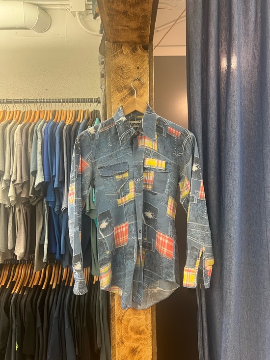 Vintage Other - Vintage All Over Printed Patchwork Button Up Shirt